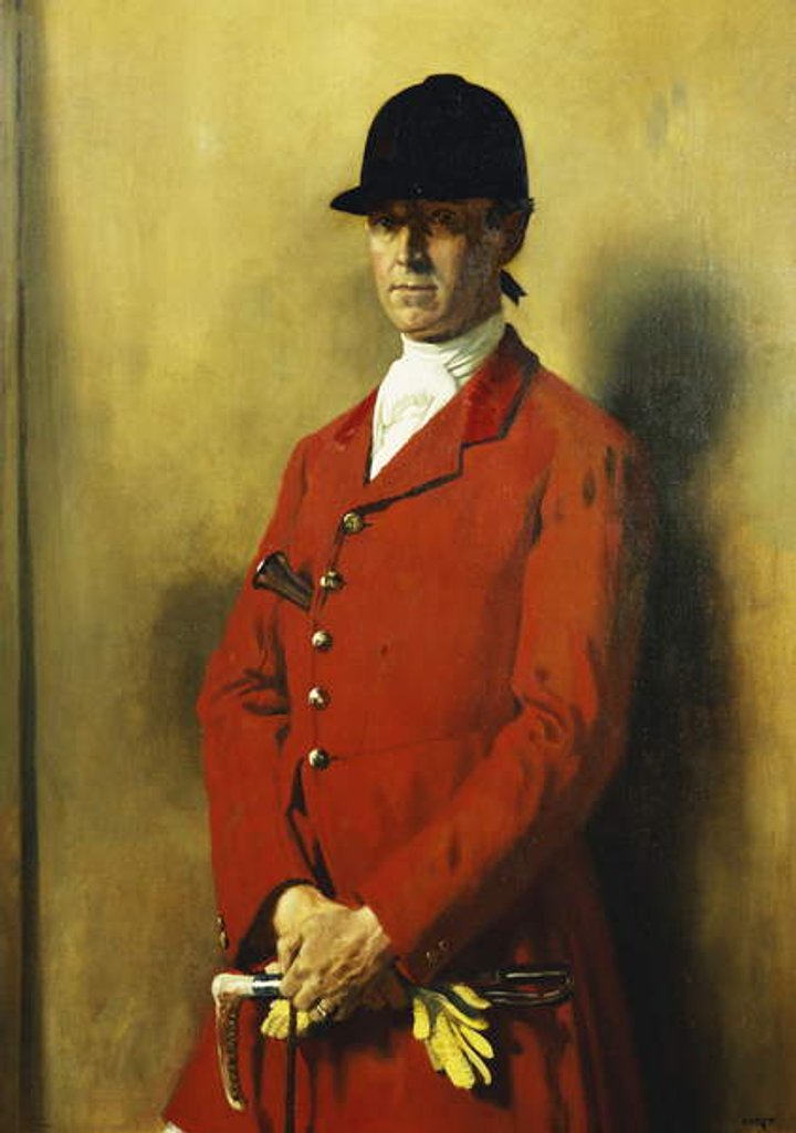 Detail of Portrait of Captain Marshall Roberts, Master of the Fox Hounds, 1926 by William Orpen
