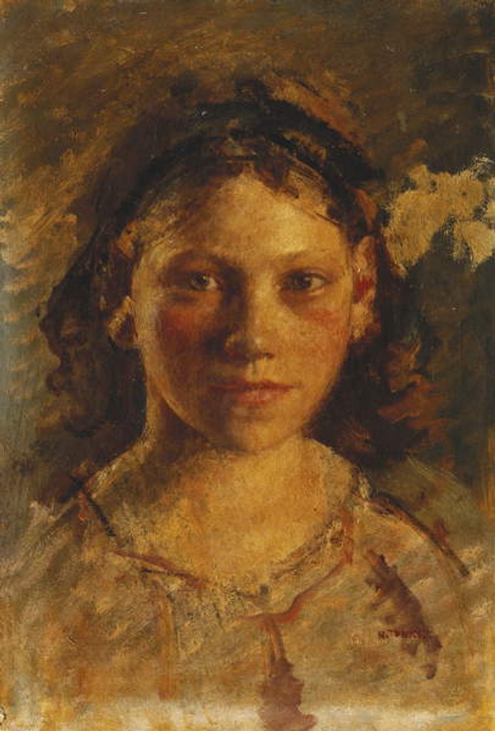 Detail of Head of a Girl by Henry Tonks