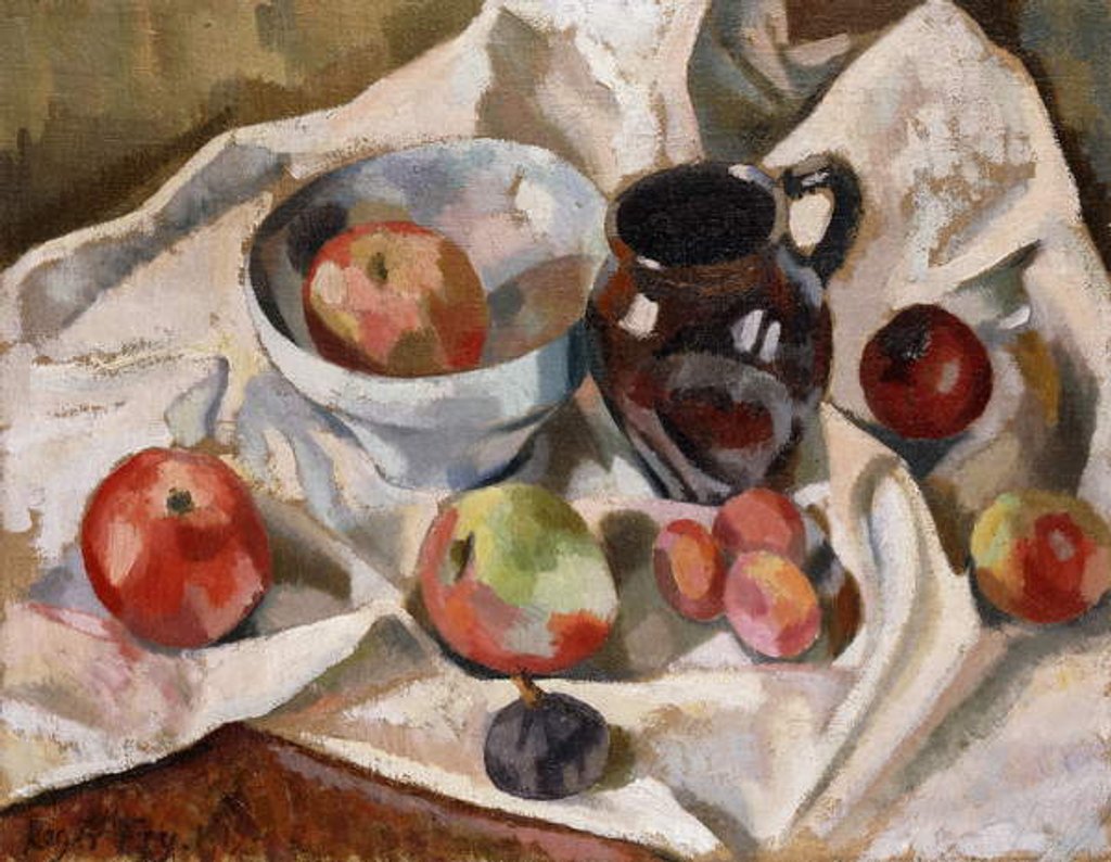 Detail of Still Life with Apples, Plums and a Jug, 1919 by Roger Eliot Fry