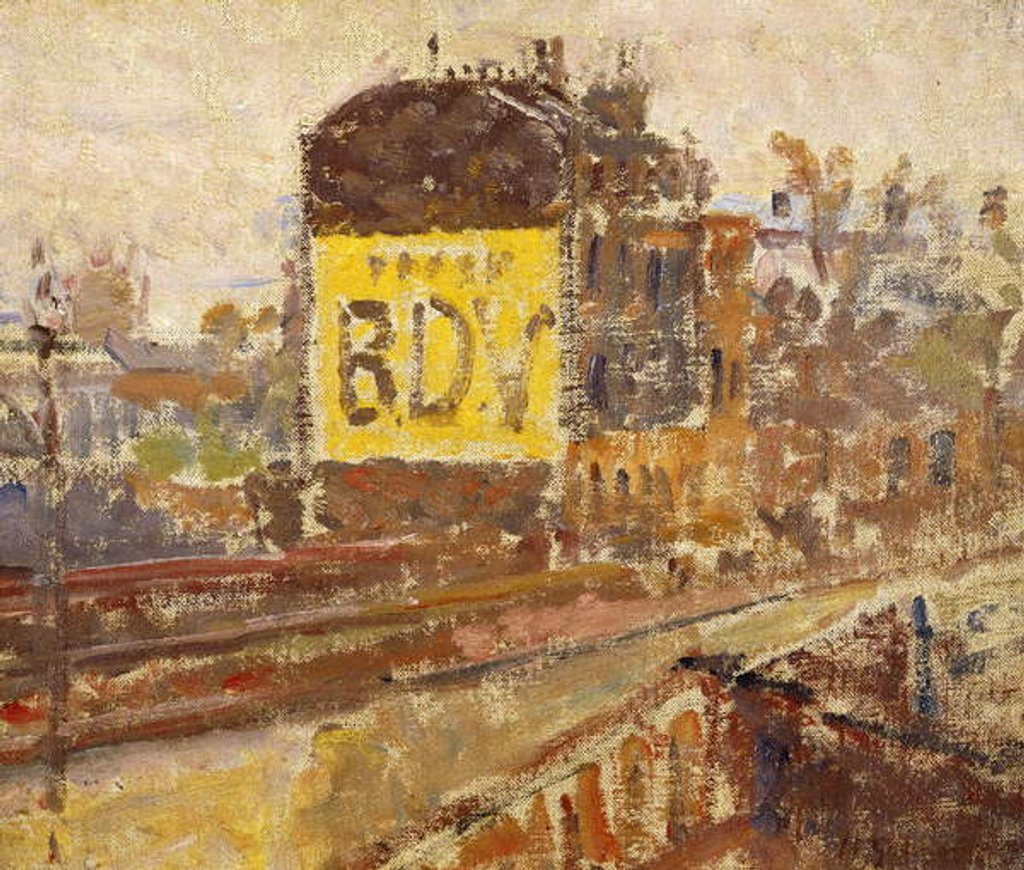 Detail of Hampstead Road, London, c.1910-11 by Harold Gilman