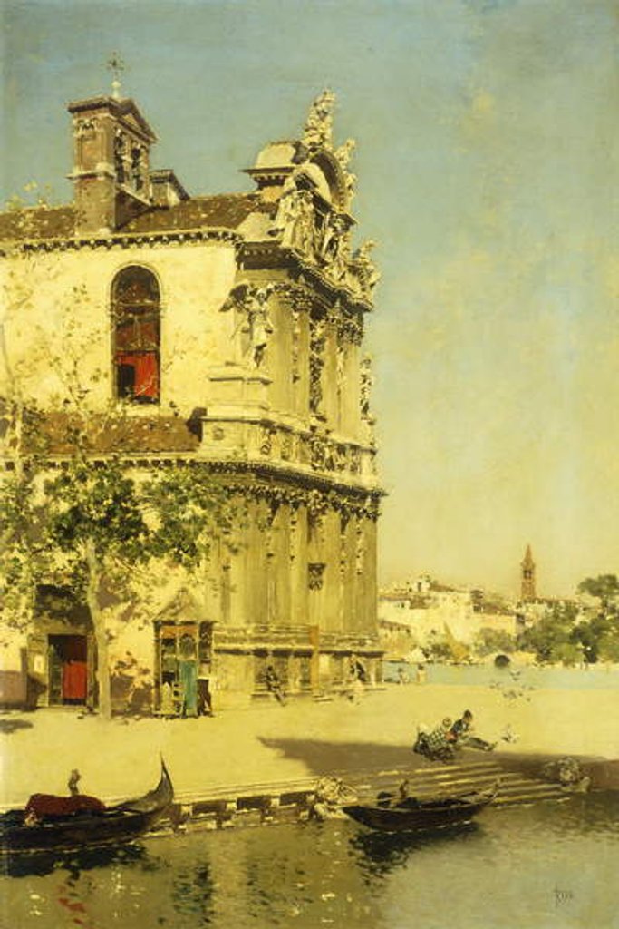 Detail of A View of Venice by Martin Rico y Ortega