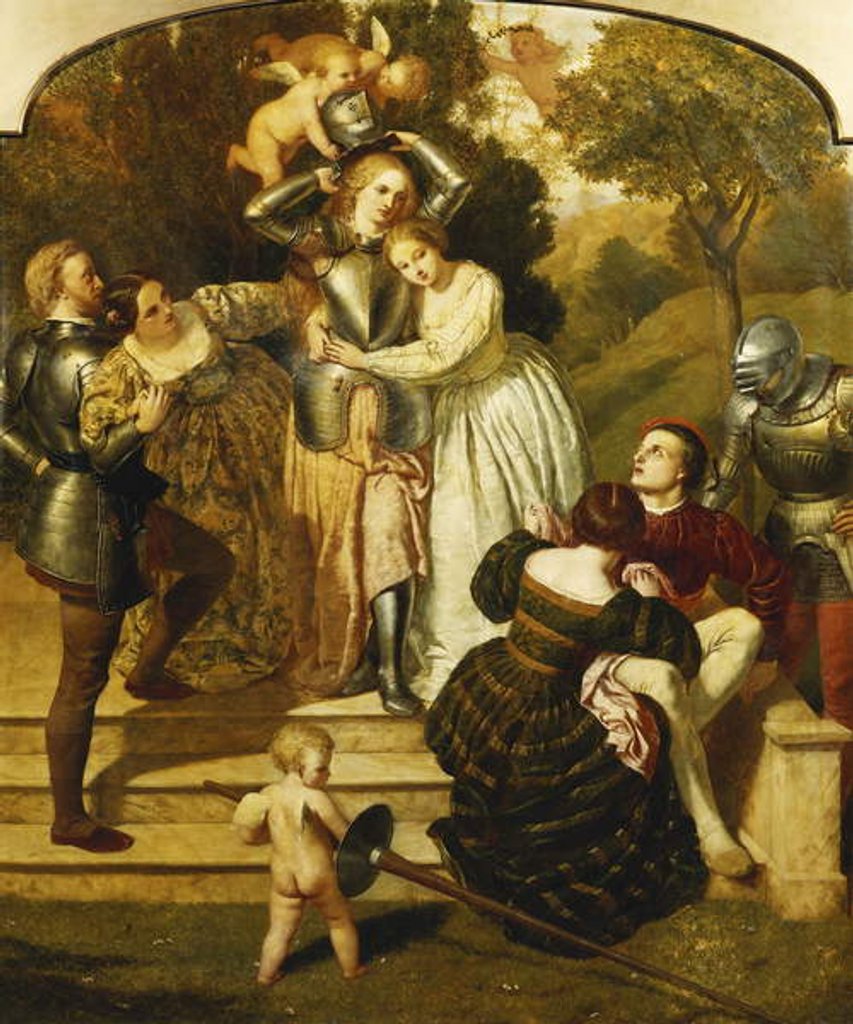 Detail of Britomart Unarming, c.1855 by Frederick Richard Pickersgill