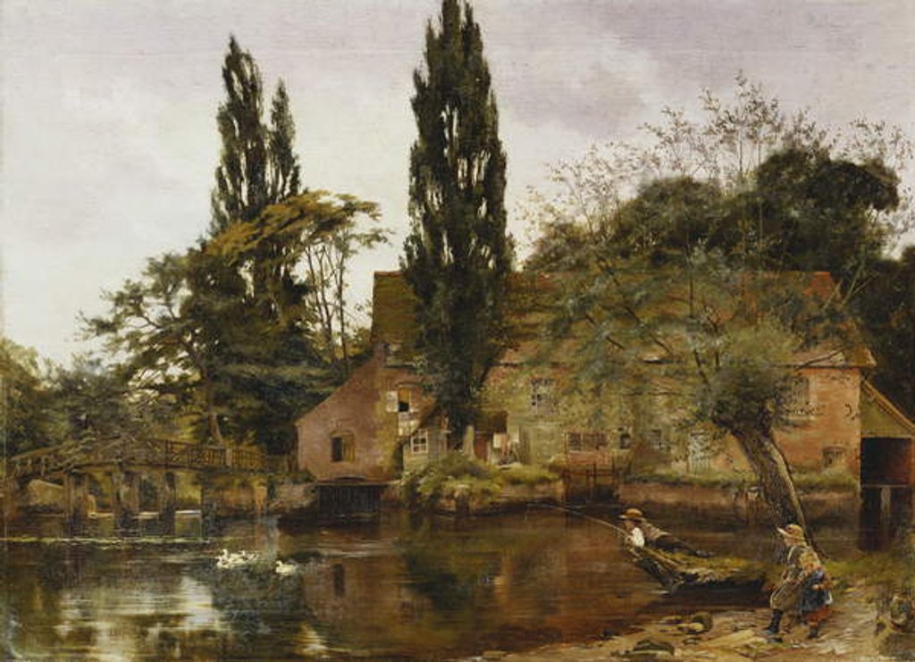 Detail of Mill on the Avon, 1886 by John Arthur Lomax