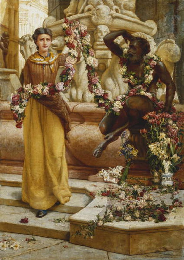 Detail of The Flower Garland, 1900 by Francis William Topham