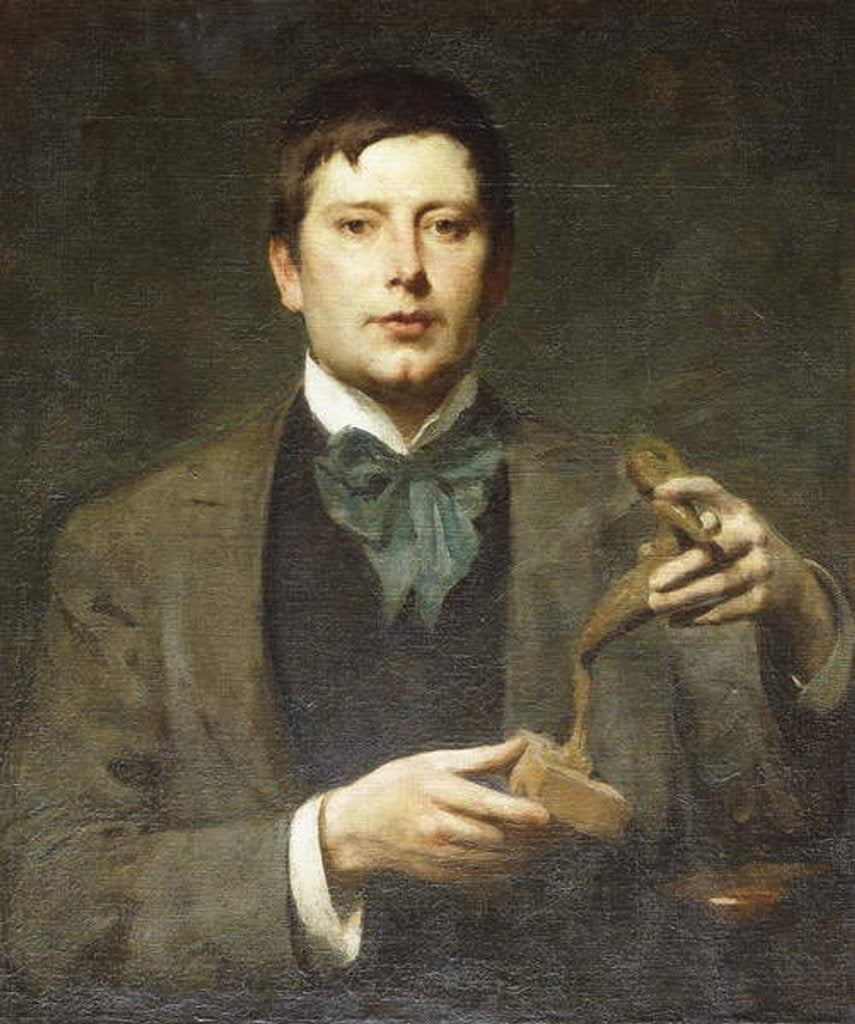 Detail of Portrait of the Sculptor George Frampton, as a Student, by Solomon Joseph Solomon