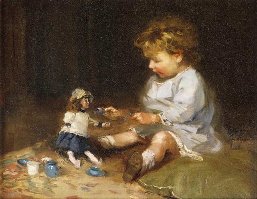 Detail of The Tea Party by Harry Mitten Wilson