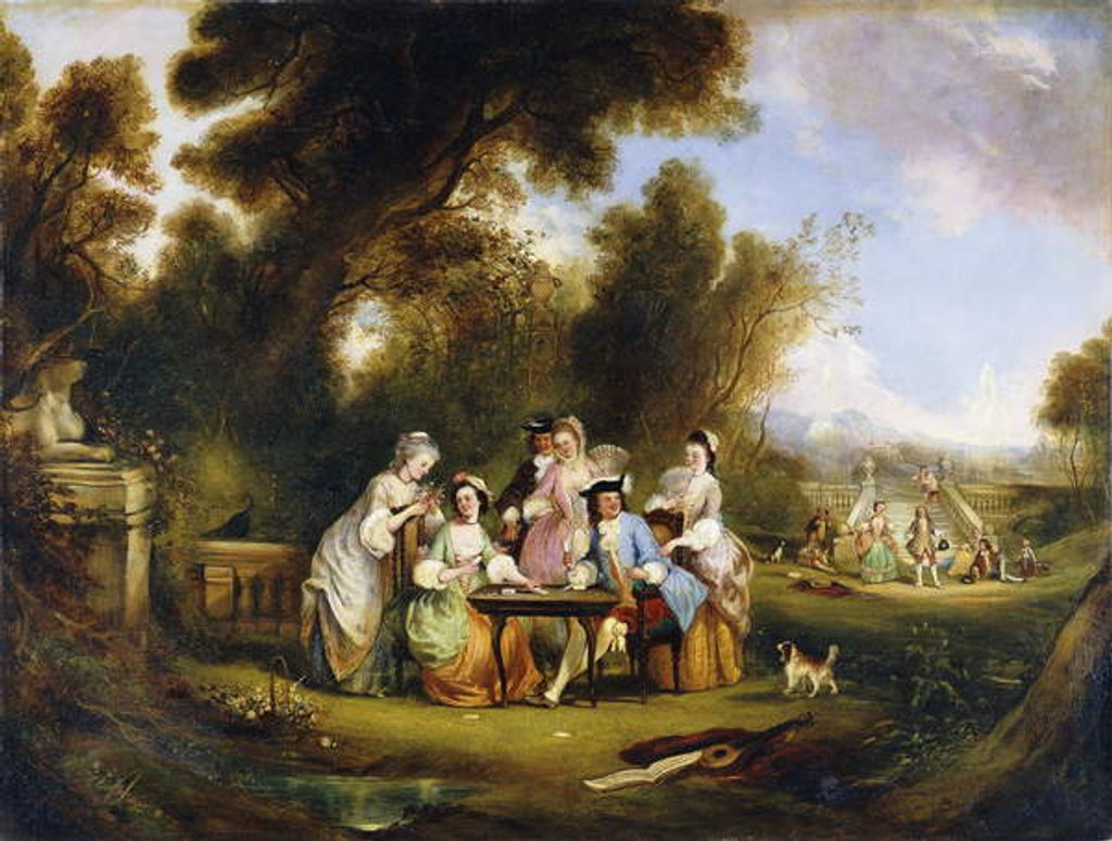 Detail of The Card Players by Henry Andrews