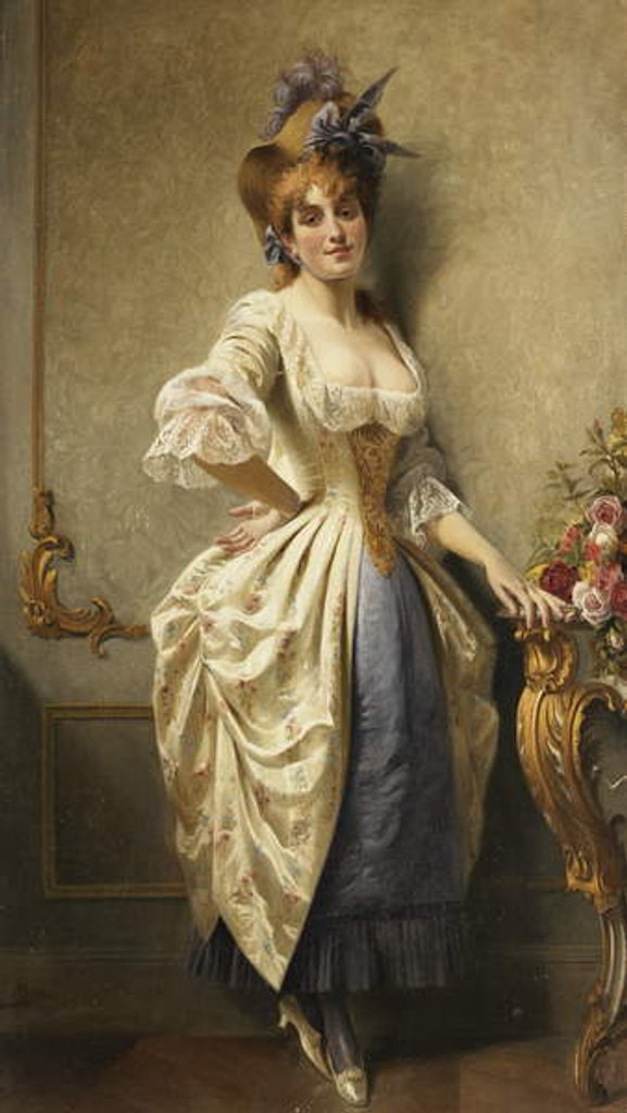 Detail of A Young Beauty, 1884 by August Knoop