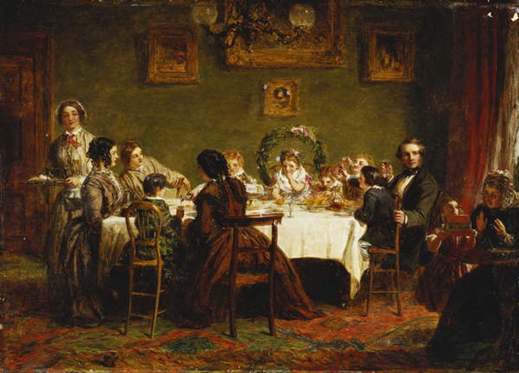 Detail of Sketch for 'Many Happy Returns of the Day', c. 1856 by William Powell Frith