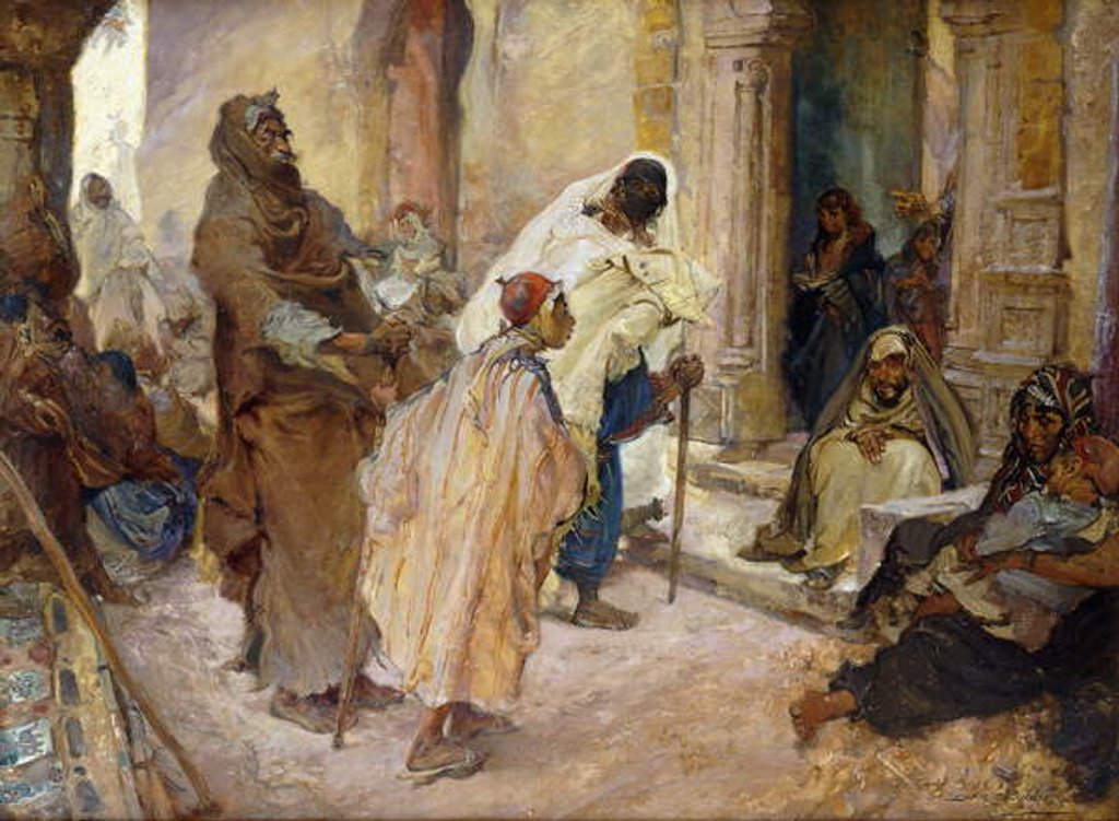 Detail of At the Walis Door, by Edgar Bundy