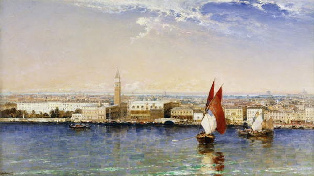 Detail of The Bacino, Venice, 1897 by Arthur Joseph Meadows
