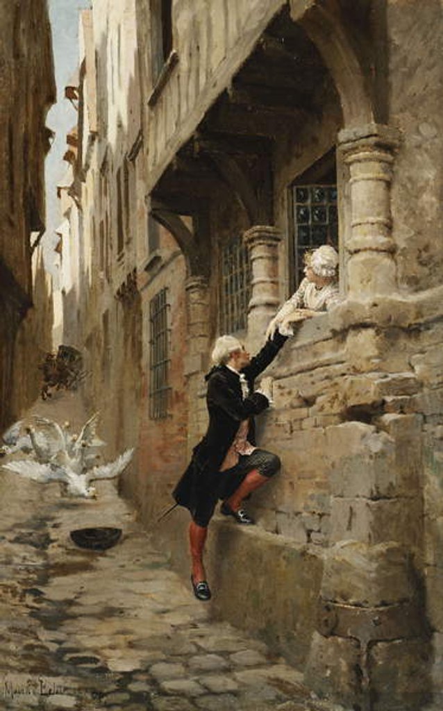 Detail of A Narrow Escape by Maurice Leloir