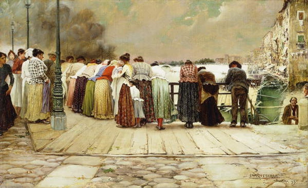 Detail of On the Bridge, 1893 by Enrique Serra