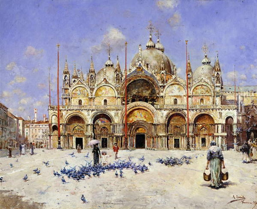 Detail of San Marco, Venice, 1883 by Rafael Senet