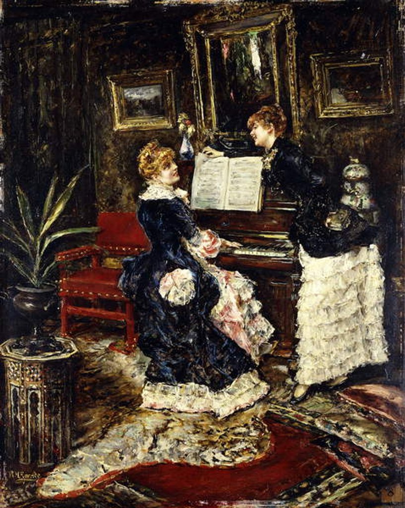 Detail of The Recital, by Eduardo-Leon Garrido