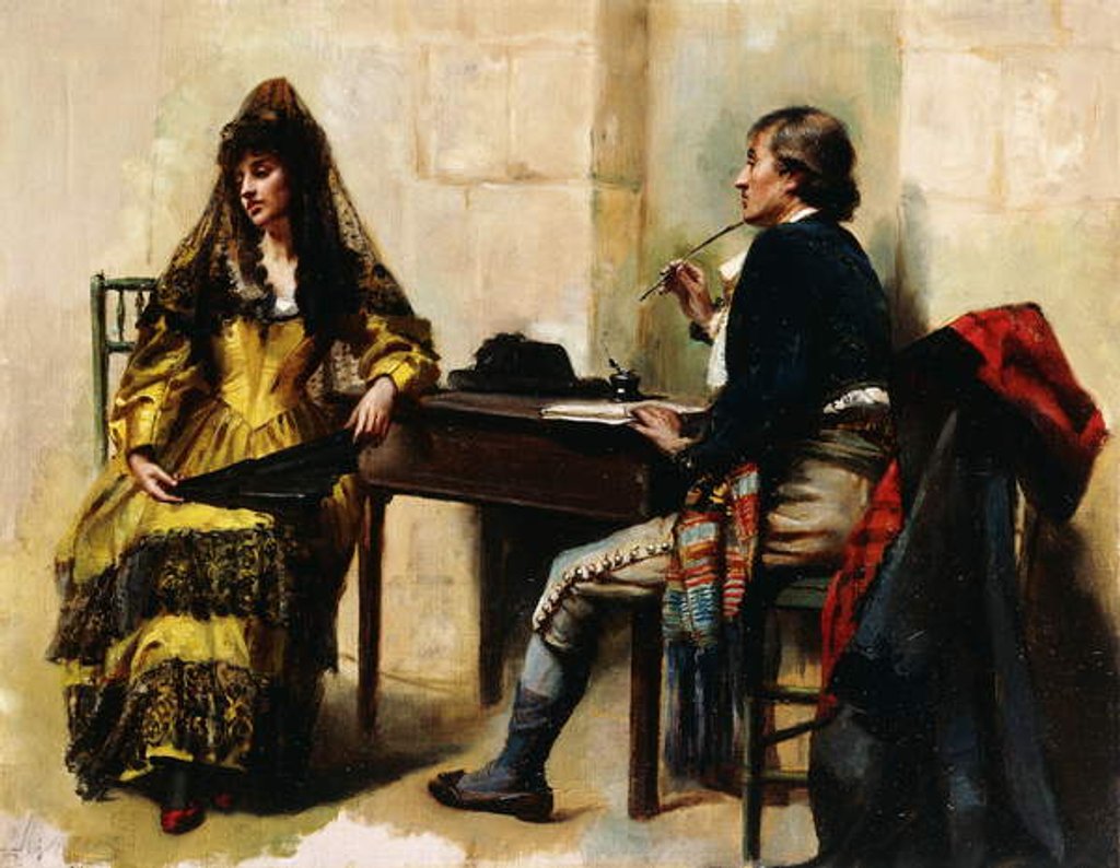 Detail of The Letter by Jules Worms