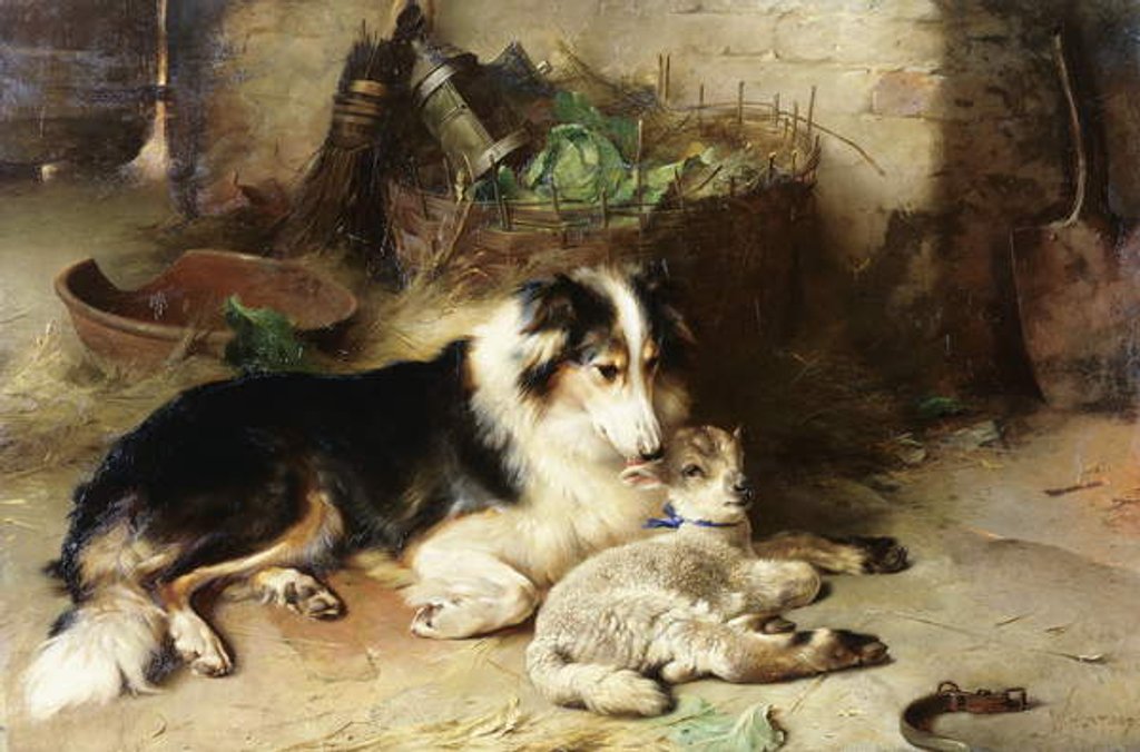 Detail of Motherless: The Shepherd's Pet, 1897 by Walter Hunt