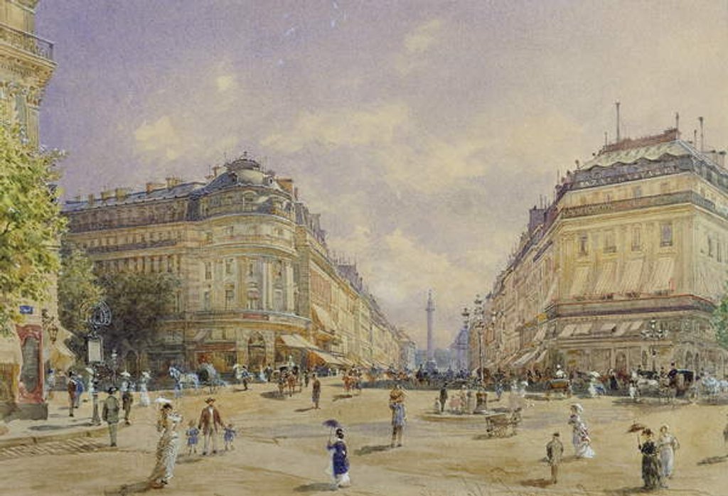 Detail of La Rue de la Paix, Paris, 1886 by Franz Alt
