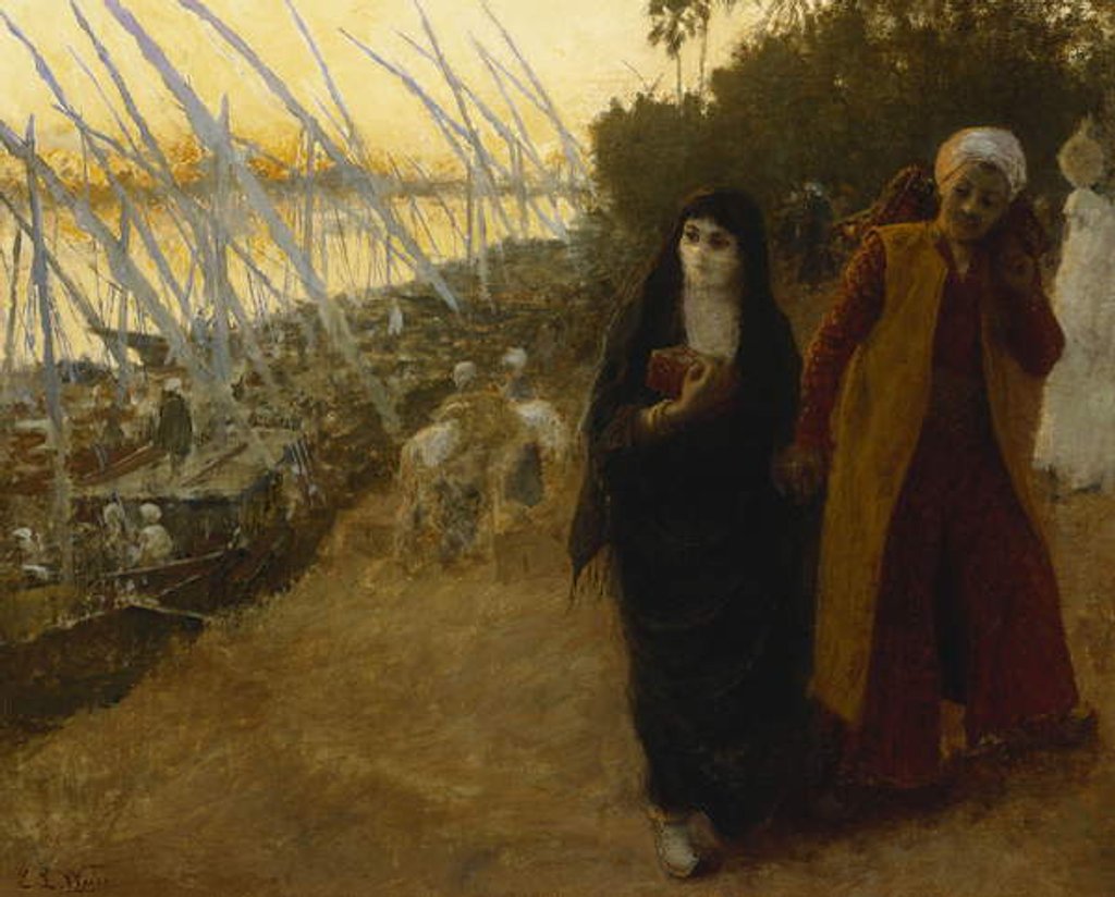 Detail of By the Nile, by Edwin Lord Weeks