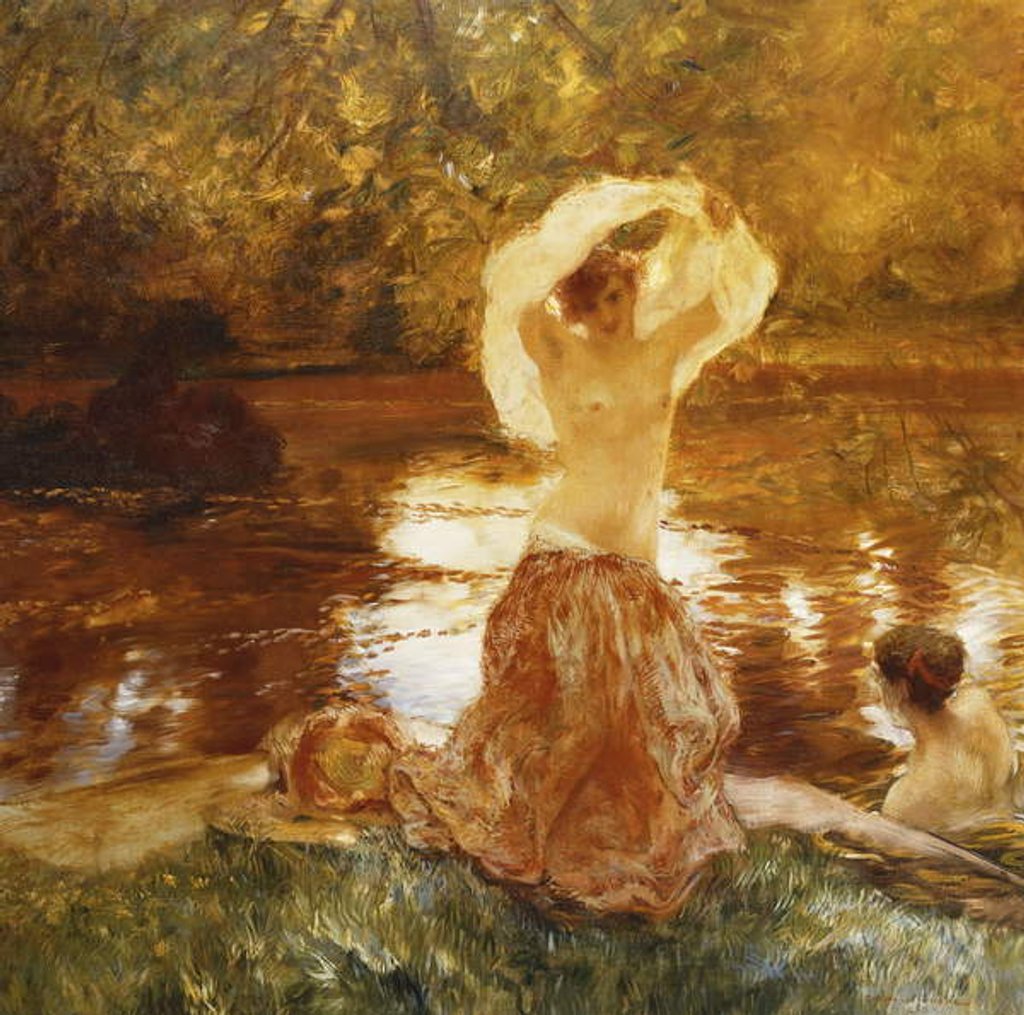 Detail of The Bath by Gaston de Latouche