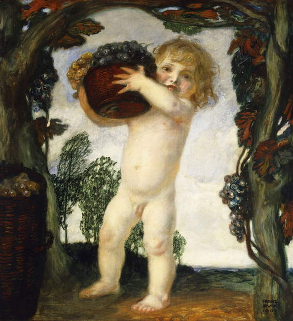 Detail of Boy with Grapes; Knabe mit Trauben, 1903 by Franz von Stuck