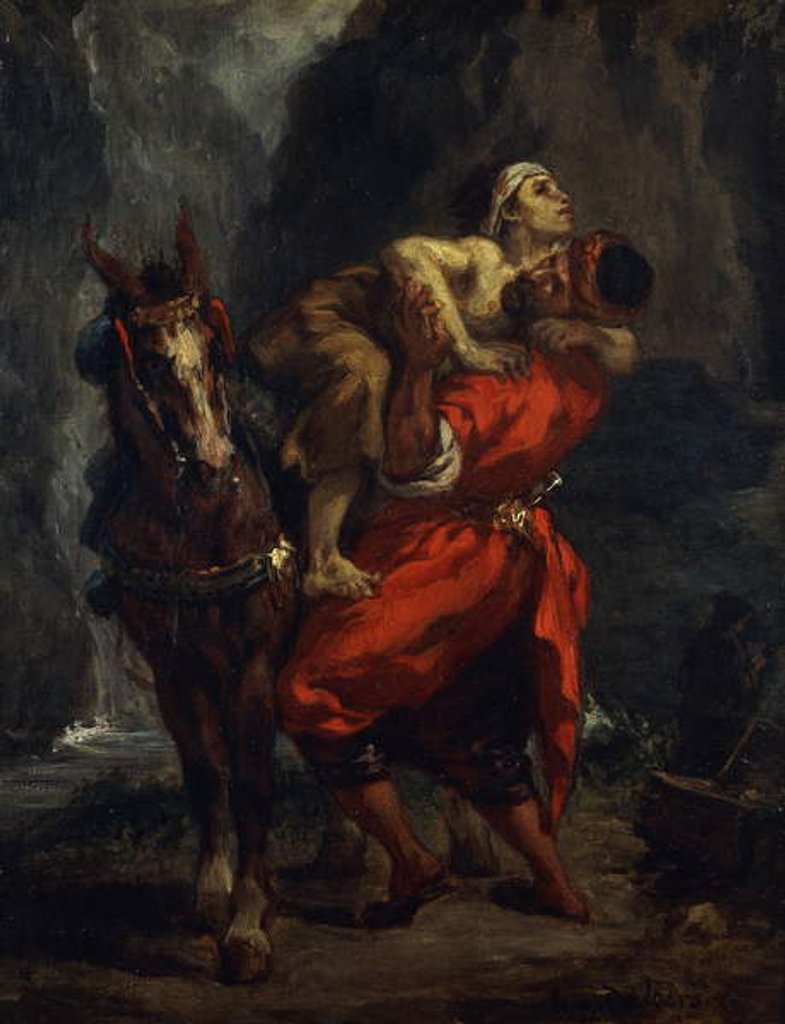 Detail of The Good Samaritan by Ferdinand Victor Eugene Delacroix