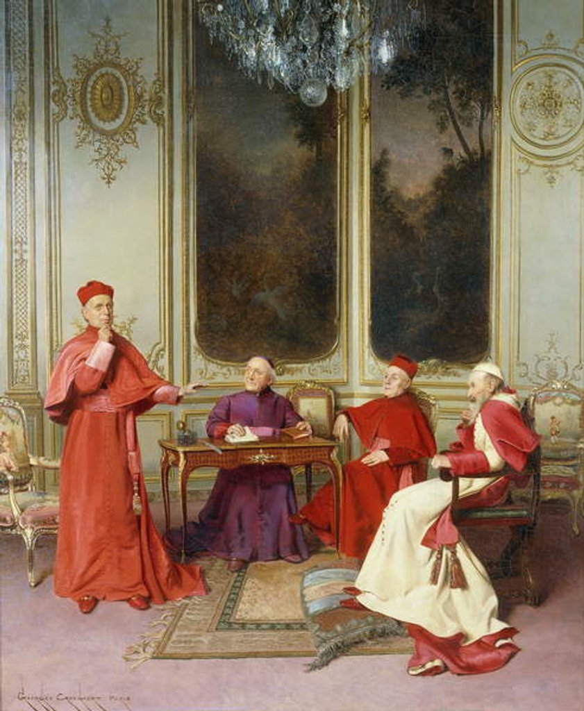 Detail of The Conference by Georges Croegaert