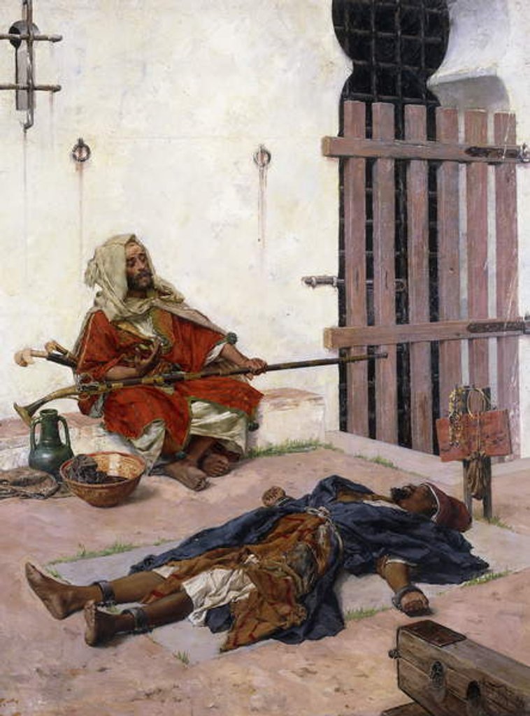 Detail of The Prisoner, 1894 by Antonio Maria Fabres y Costa