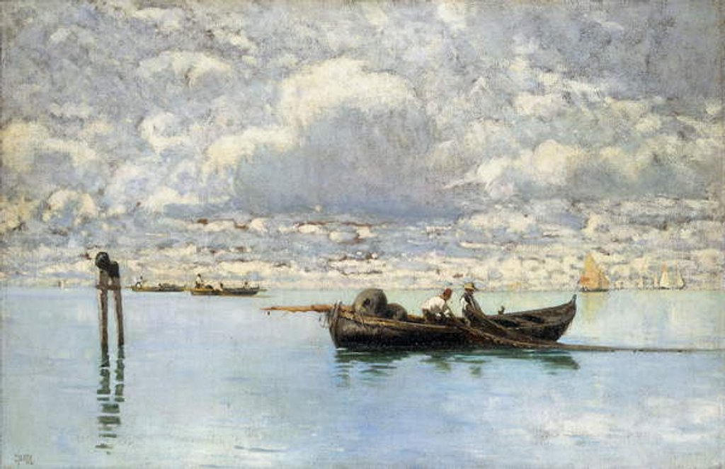 Detail of On the Venetian Lagoon by Guglielmo Ciardi