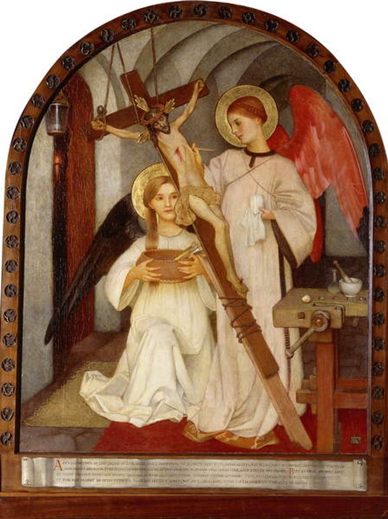 Detail of A Devout Brother of the Order of St Francis, by Marianne Stokes