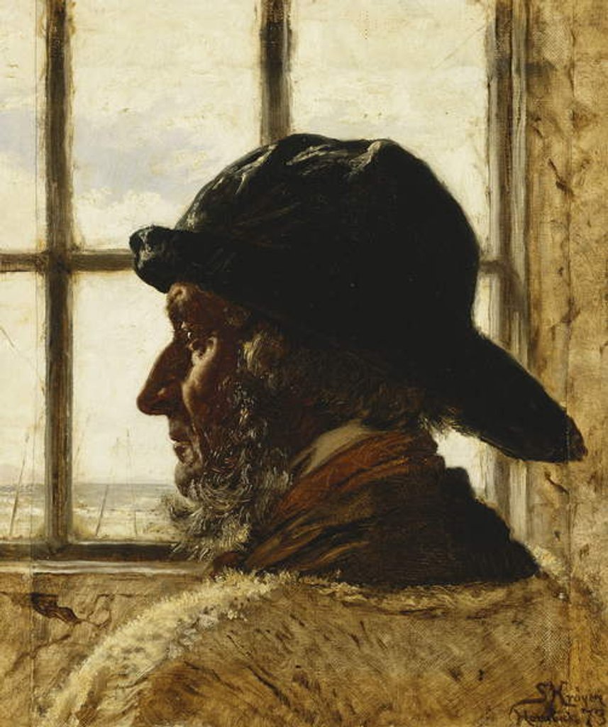 Detail of The Old Fisherman, 1873 by Peder Severin Kroyer