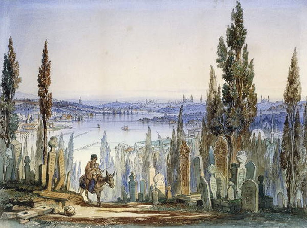 Detail of Constantinople from Eyub by Amadeo Preziosi