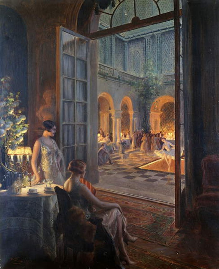 Detail of La Soiree by Delphin Enjolras