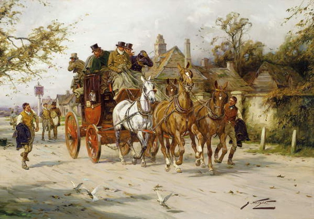 Detail of The Oxford to London Mail by George Wright