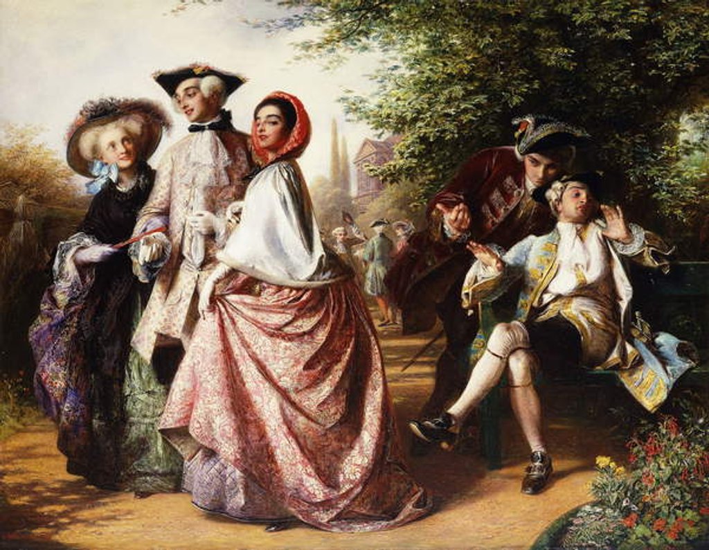 Detail of The Fox and the Grapes, 1858 by Abraham Solomon