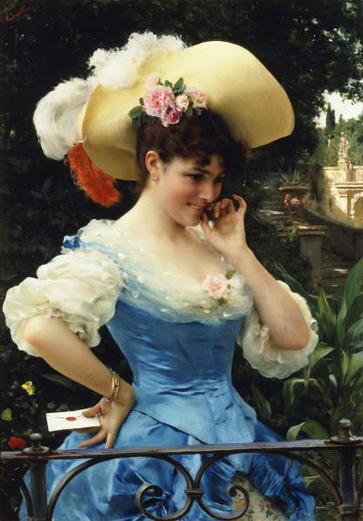 Detail of The Love Letter by Federigo Andreotti