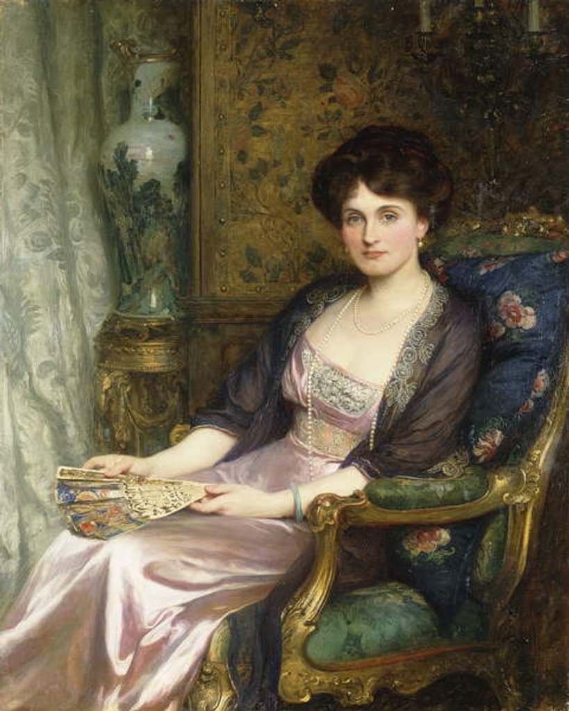 Detail of Portrait of a Lady Said to Be the Artist's Wife, 1911 by Frank Dicksee