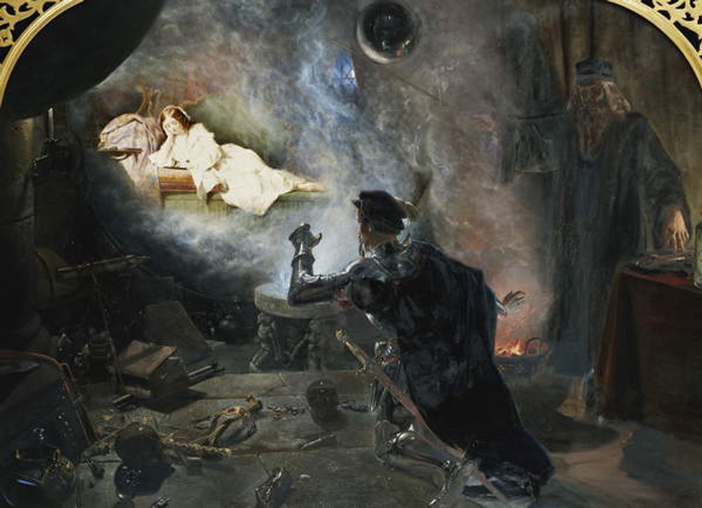 Detail of The Earl of Surrey 'Beholding the Fayre Geraldine in the Mirror', 1853 by Edward Henry Corbould