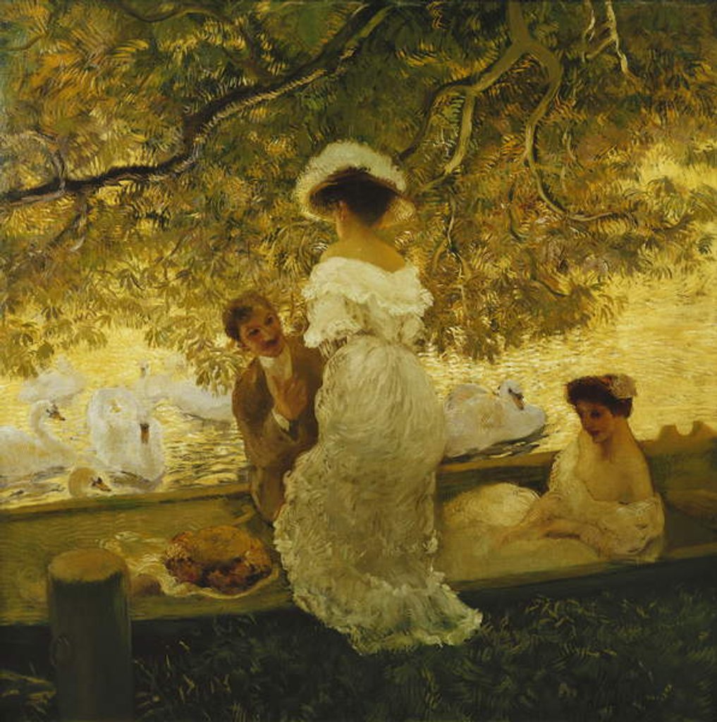 Detail of The Boating Trip by Gaston de Latouche