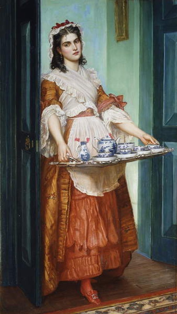 Detail of The Dish of Tea by Valentine Cameron Prinsep