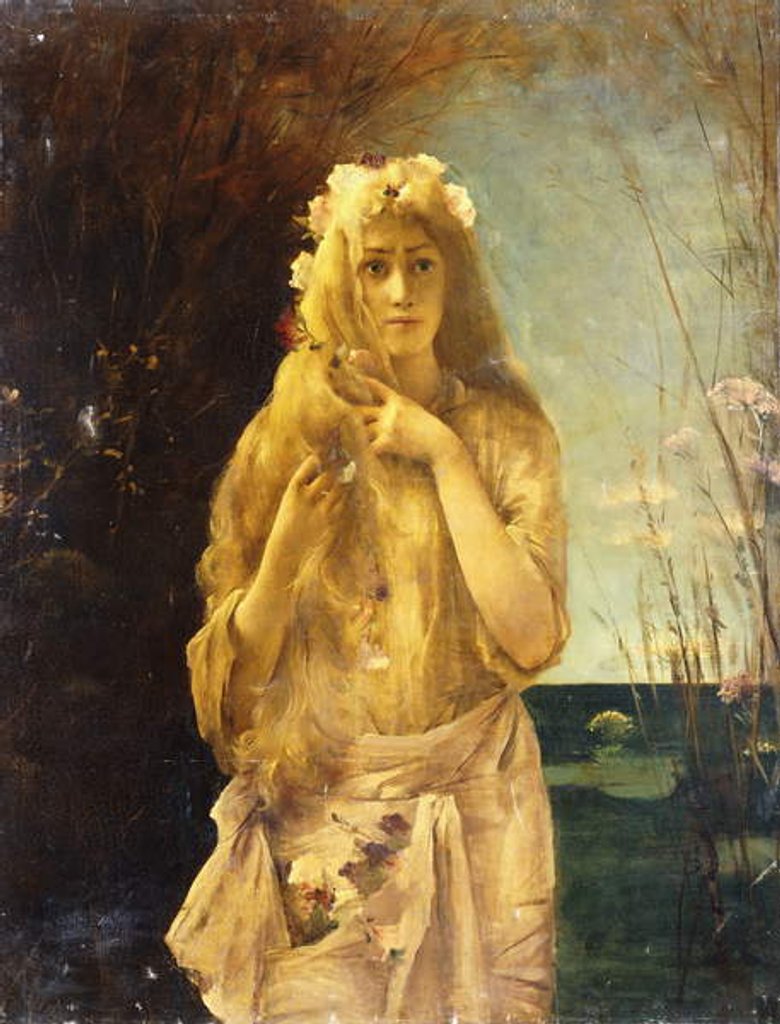 Detail of Ophelia by Alfred Emile Stevens