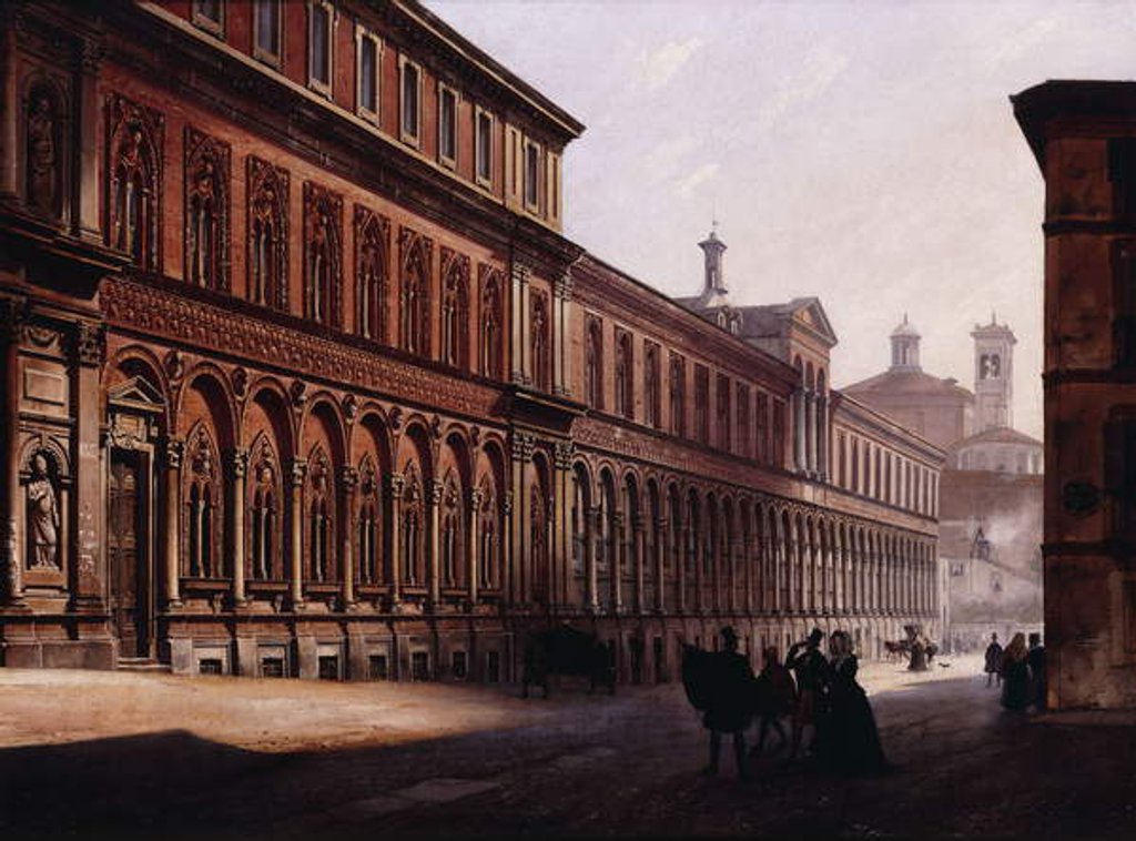 Detail of The Ca' Grande in the Via Festa del Perdona, with S, 1842 by Luigi Premazzi