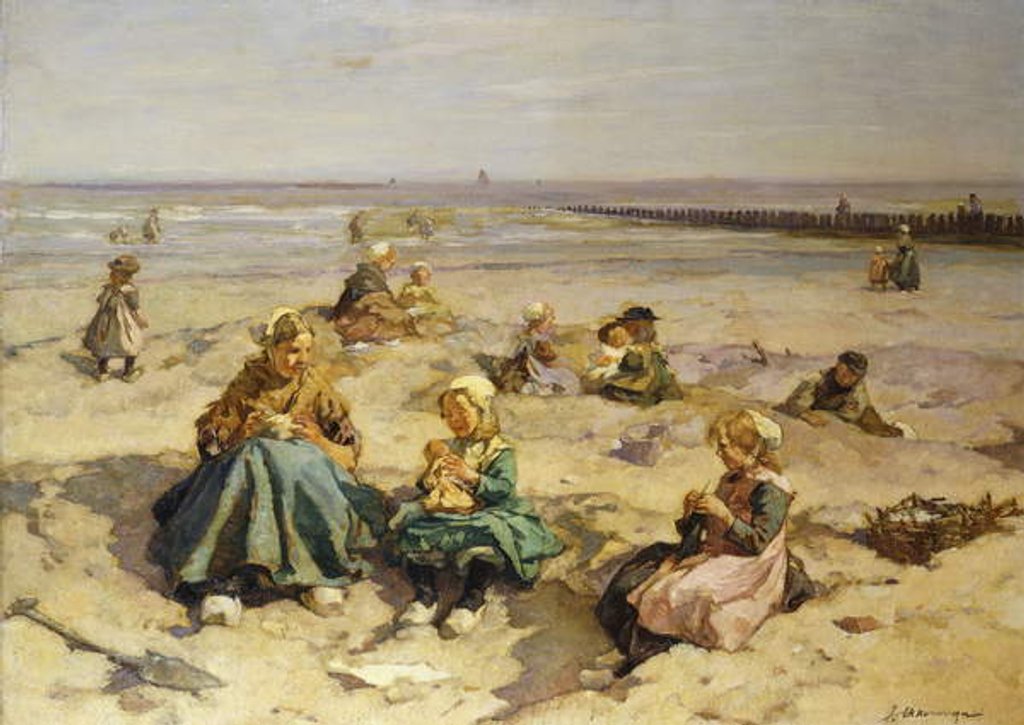 Detail of A Day at the Seaside by Johannes Akkeringa