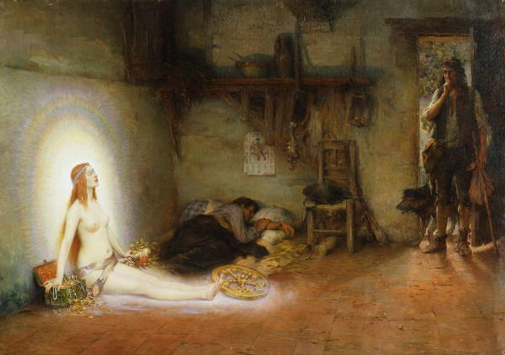 Detail of The Dream by Pierre Justin Ouvrie