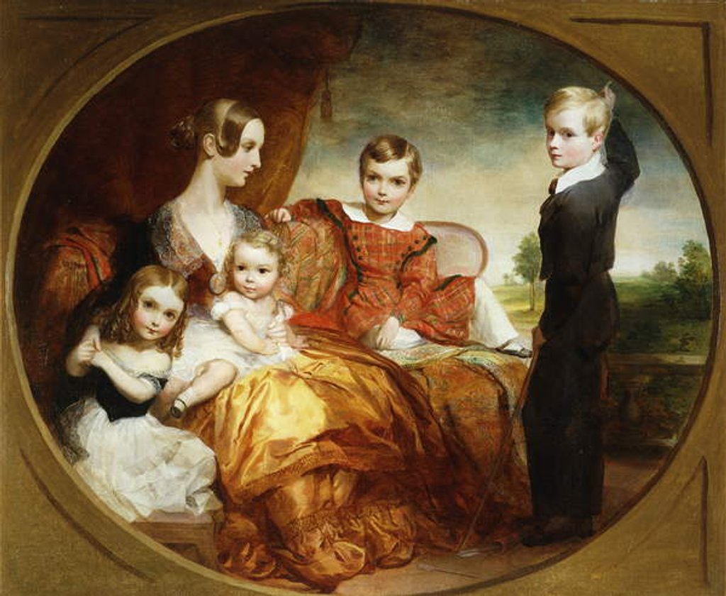 Detail of A Group Portrait of a Lady with her Four Children on a Terrace, 1843 by George Frederic Watts