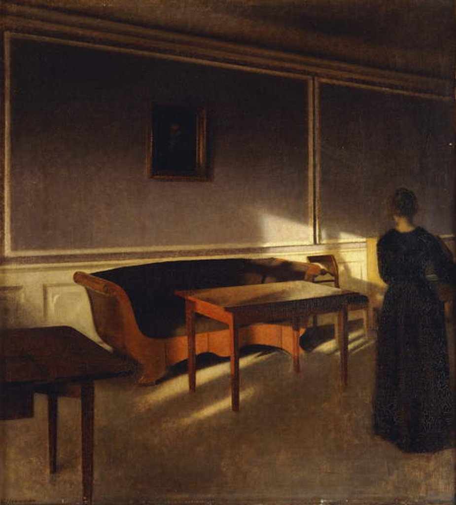 Detail of Solskin I Dagligstuen, No.1, 1903 by Vilhelm Hammershoi
