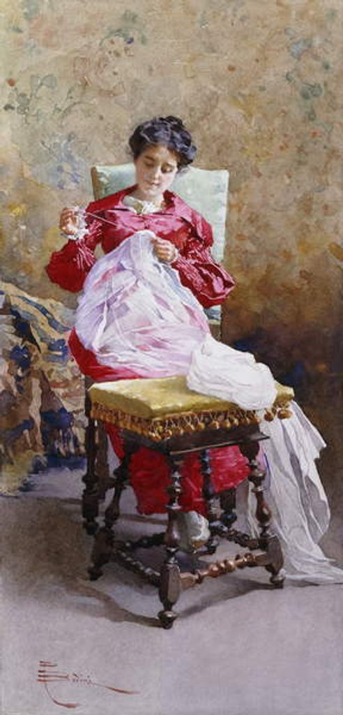 Detail of Women in an Interior by Paolo Bedini