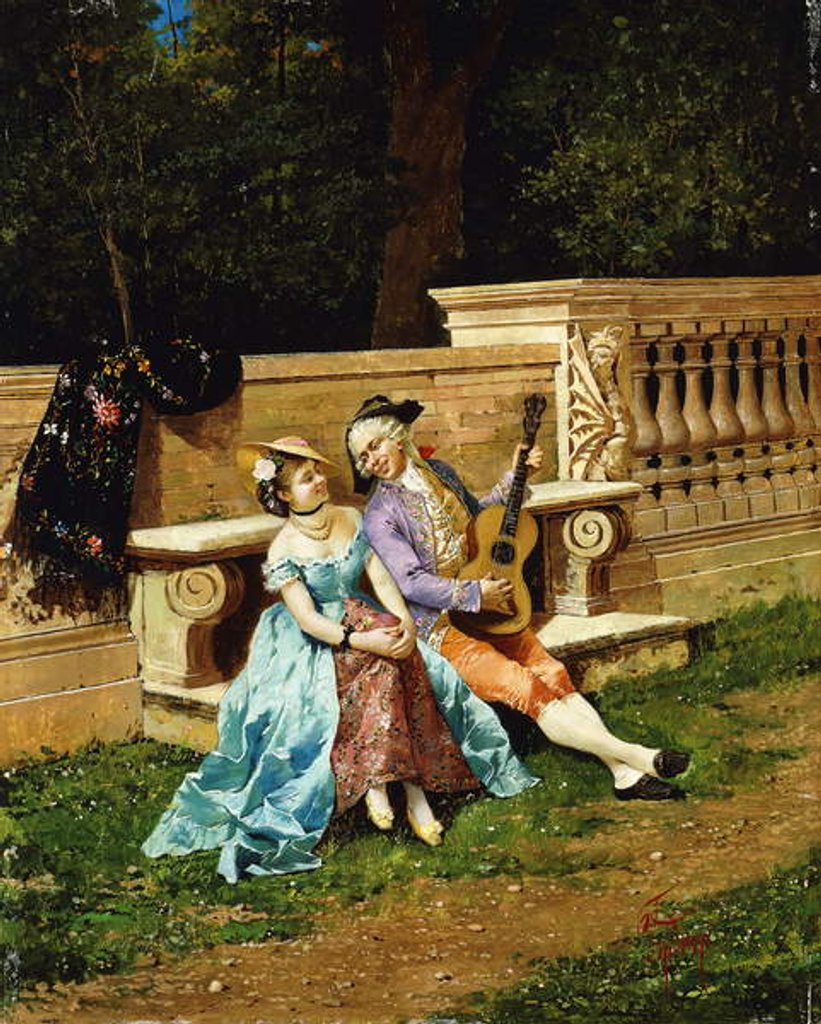 Detail of The Serenade by Filippo Indoni