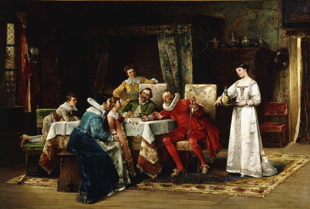 Detail of The Visiting Uncle by Vaclav Brozik