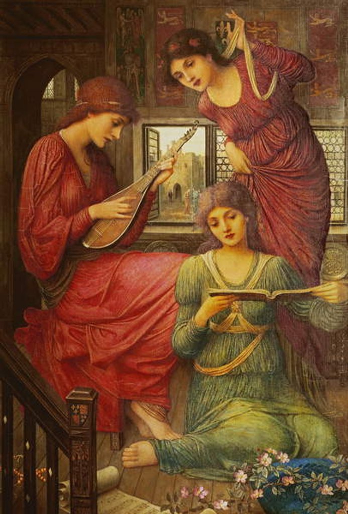 Detail of In the Golden Days by John Melhuish Strudwick